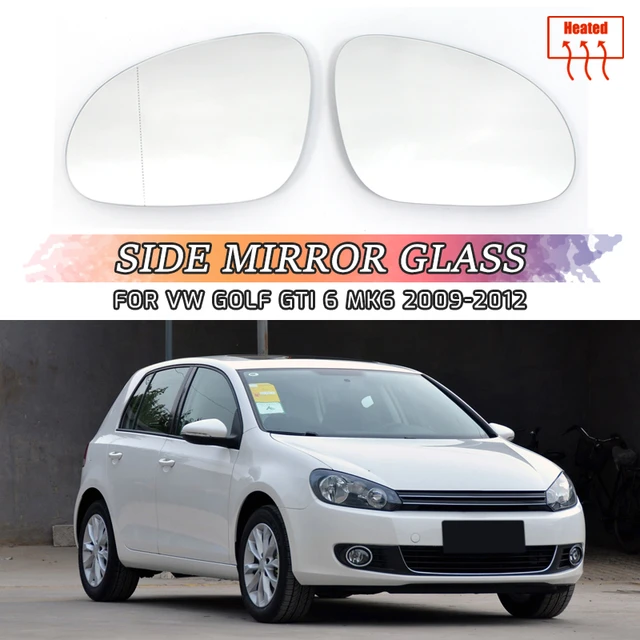 For VW Golf GTI 6 MK6 2009-2012 Car Left Right Rearview Side Wing Mirror  Glass Heated Durable Exterior Part Wide Angle Rear View - AliExpress