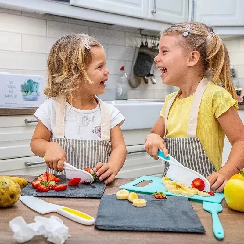 Real Cooking Toddler Children Cooking Set Early Learning Kitchen Tools Safety Knives Without Hands Fruit Supplementary Food Set