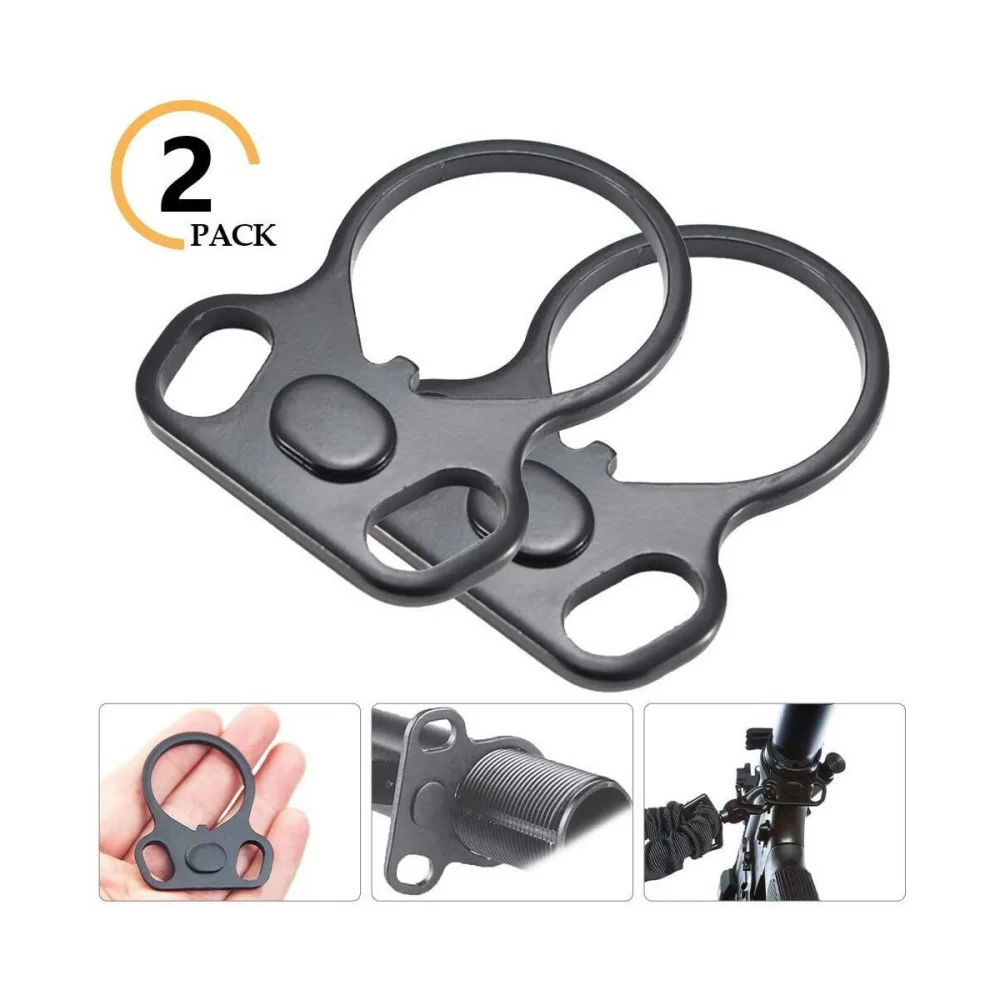 

Tactical Rifle End Plate Sling Adapter Dual Loop Ambidextrous One Single Point Sling Mount For AR-15 M4 Hunting Gun Accessories