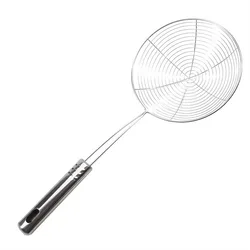 Stainless Steel Oval Skimmer and Kitchen Strainer - 35x15cm (Silver)