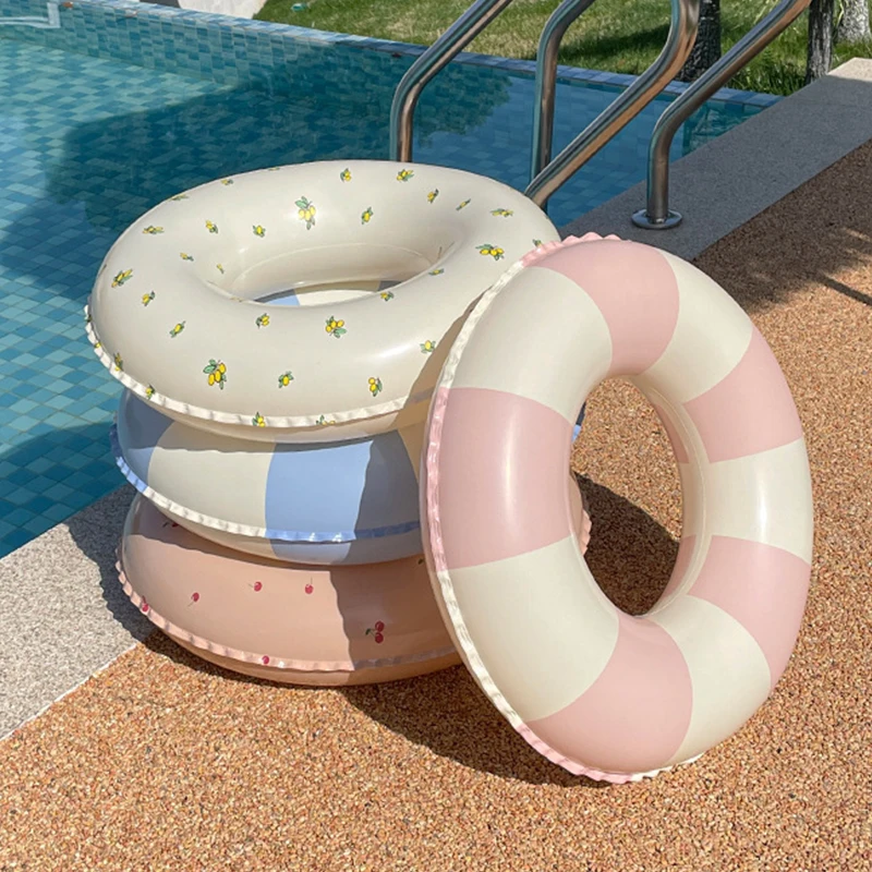 Thickened Swimming Ring for Children, Beach Water Sports, Swim Ring, Adult Cherry Floating Ring, Swimming Pool Lifebuoy, Summer женский лиф бандо с графическим принтом cherry beach