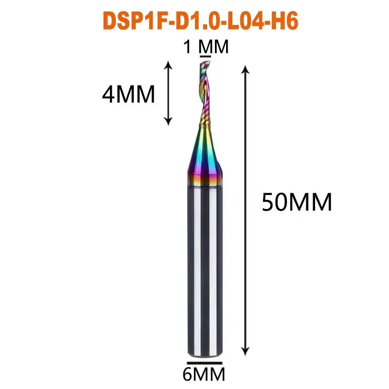 1pc AAAAA Single Flute Carbide Spiral End Mill 3.175,4,5,6mm Aluminum Milling Cutter Engraving Woodworking Acrylic DLC Coating image 25