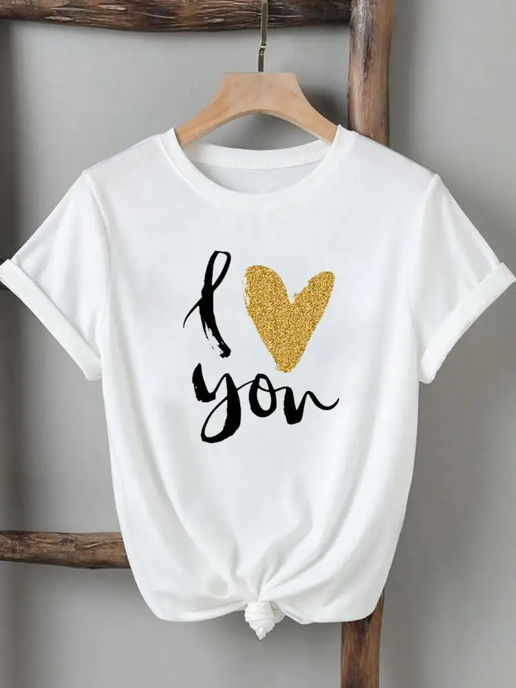 

Женская футболка с коротким рукавом, принтом и надписью Love, в стиле 90-х