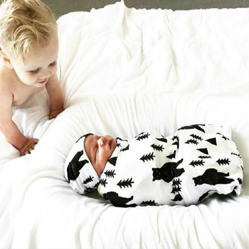 Newborn Photo Props Wraps&Photography Blanket Hat DIY Infant Photo Blanket Swaddle Photography Props Wraps for Girl Boy