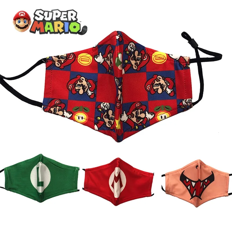 Super Mario Bros Maschera Antipolvere Maschera Facciale In Cotone Per Adulti Maschera Facciale In Tessuto Regolabile Lavabile Uomo Donna Maschere Per 