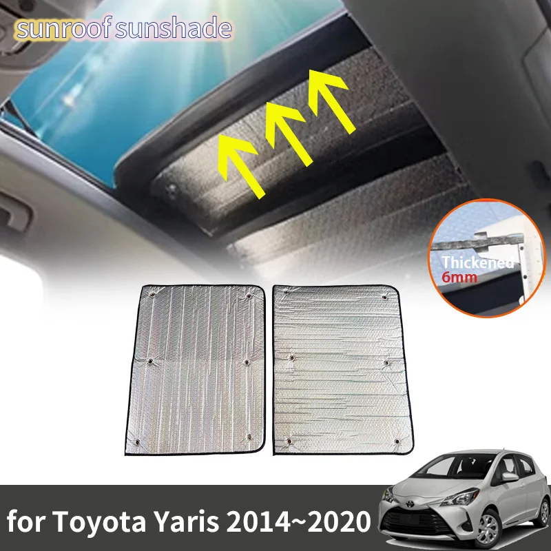 

Sunroof Sunshade for Toyota Yaris Vios 2015 Hatchback XP150 2018 2020~2014 Accessories Roof Sunscreen Heat Insulation Windscreen