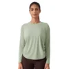 Lemon Breathable Quick-drying Yoga Tops Drawstring Pleated TEE Loose Comfortable Round Neck Outdoor Sports Long-sleeved Shirt 2