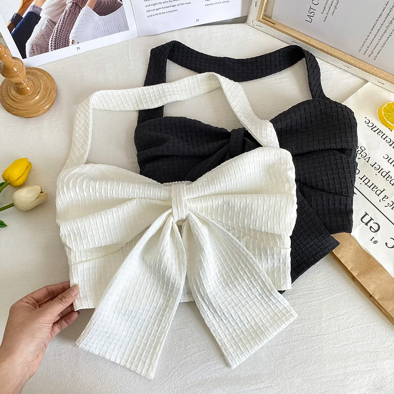 Корейские модные женские топы Hault Camis для женщин короткий топ с открытой спиной