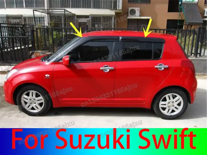 Plastica Car Window Rain Files Car Window Rain Sopracciglio Decorazione Antipioggia Car Styling Per Suzuki Swift 2005-2018
