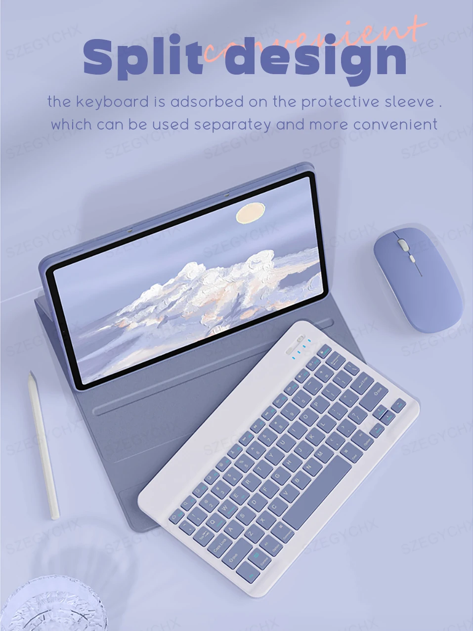 Teclado Bluetooth Mágico sem Fio Mouse para Lenovo Xiaoxin Pad 10.6 P11 Pro 11.5 2023 Tb-j716f J706f P11 Plus Tb-j607f 2023 - Imagem 4