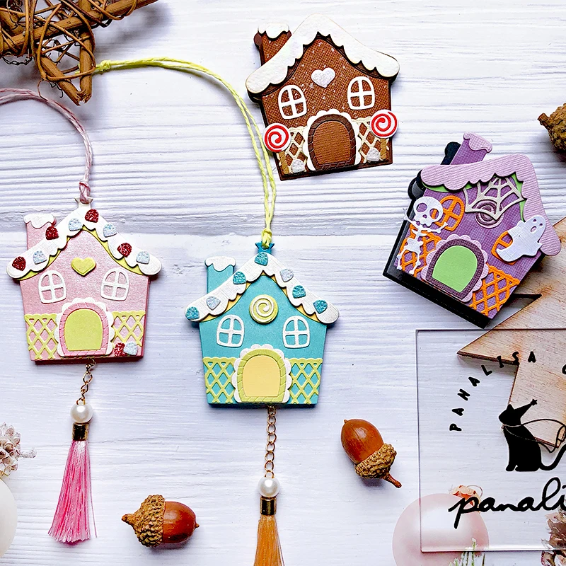 

Panalisacraft Christmas Gingerbread House Cutting Dies Stencils Scrapbooking Album Decorative Embossing DIY Paper Craft Cards
