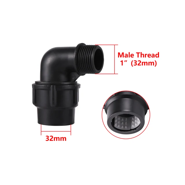 25/32 Mm - 1 "Férfi Szál Reduker Pe Cső Pvc Csőcsatlakozás Ízületi Könyök Póló Mezőgazdasági Öntözés ​​Csőszerelvények - Image 5