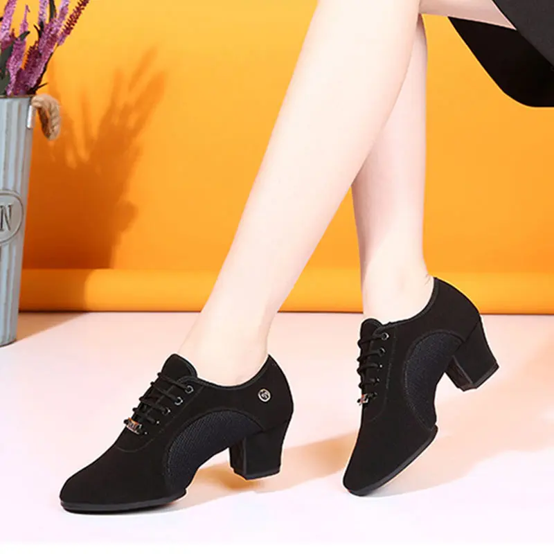 Women Dance Shoes Jazz Latin Ballroom Salsa High Heels Ladies Practice Training Modern Popular Sneakers dance shoes