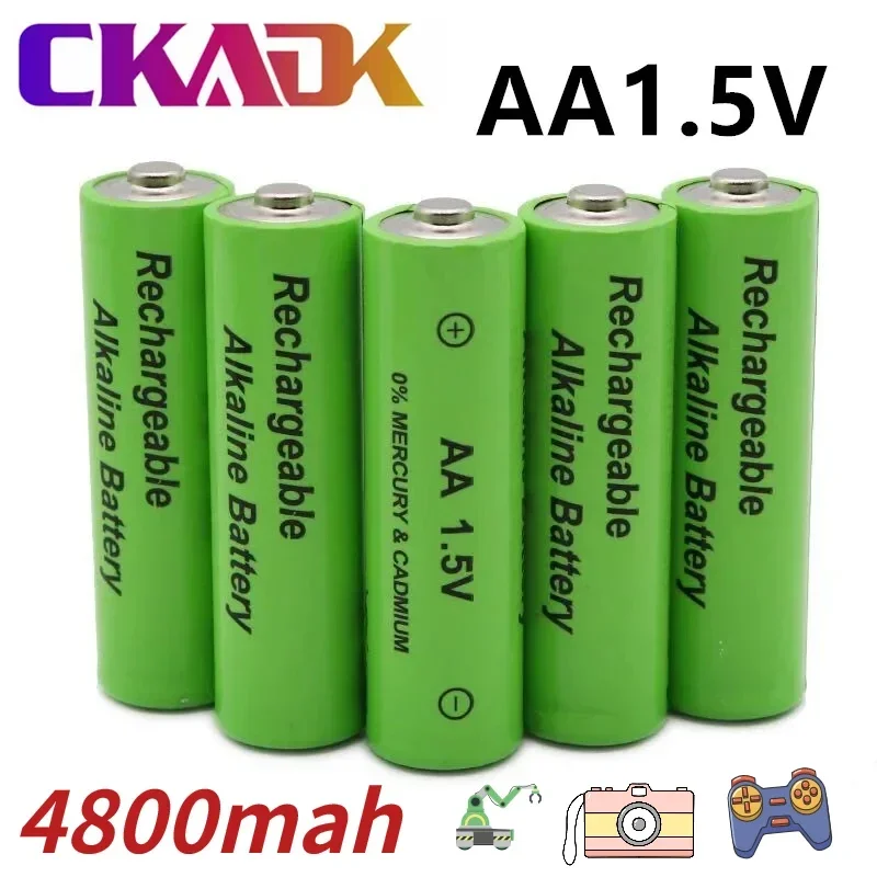 

NEW AA Battery 4800 MAh Rechargeable Battery NI-MH 1.5 V AA Battery for Clocks, Mice, Computers, Toys Etc.