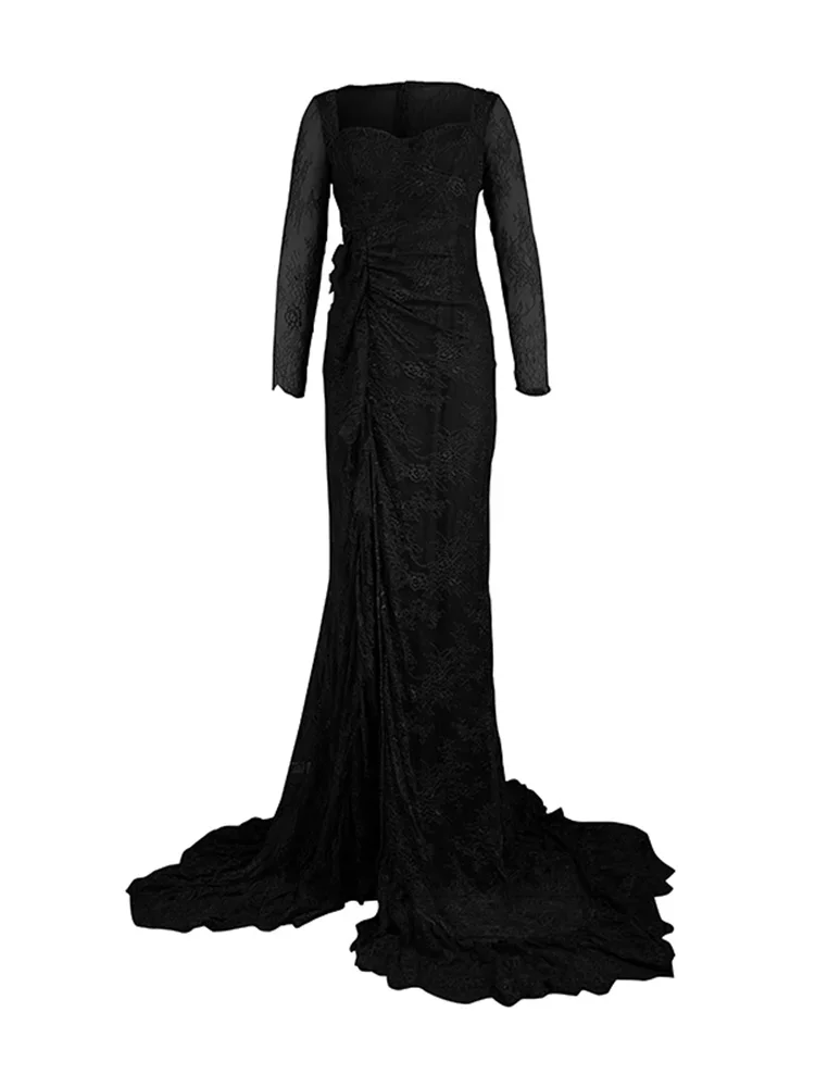 Modigirl 2025 فساتين زفاف نسائية سوداء للحفلات الم...