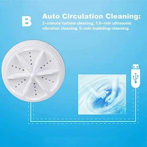 Portable Mini Washing Machine, Ultrasonic Washing Machine 3 In 1 Dishwasher Mini Light, Convenient for Travel, Family Travel