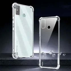 Shockproof Airba Clear TPU Phone Case - Soft Silicone Transparent Cover for Tecno Spark 8 Pro (Shockproof Case)