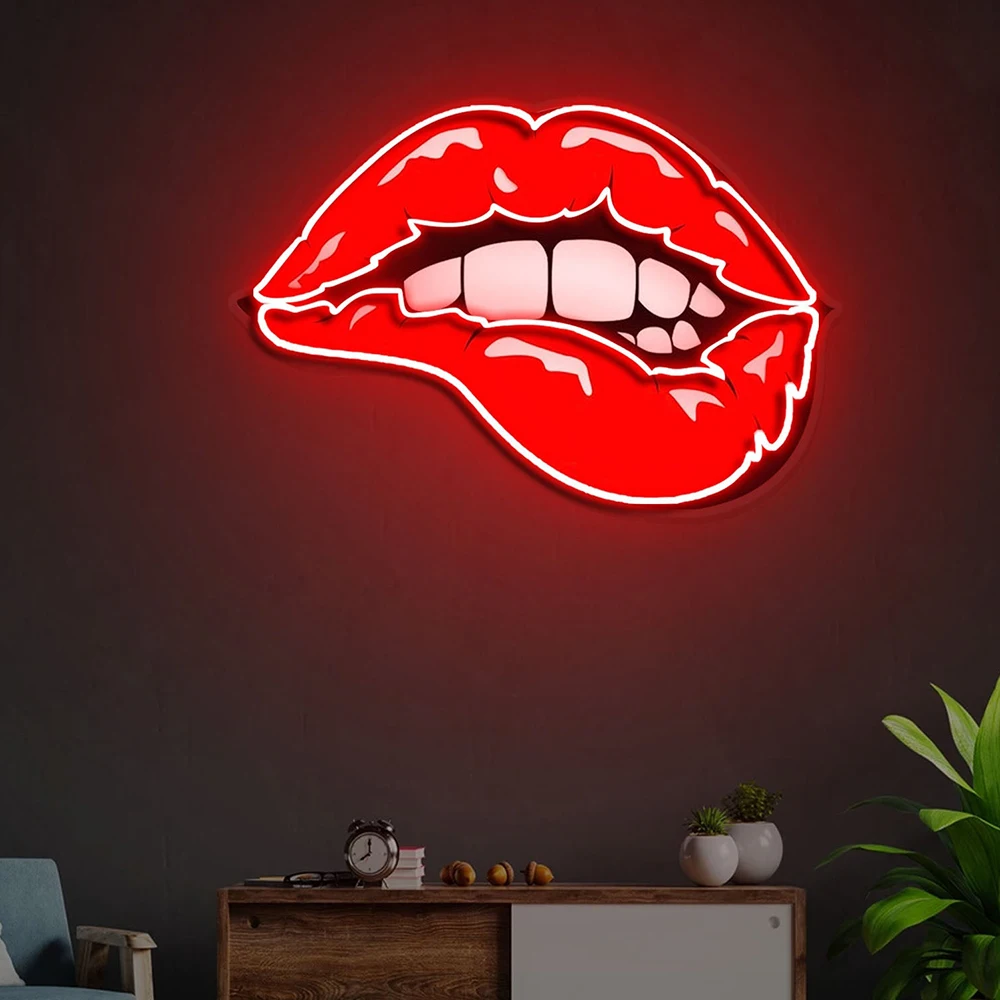 

Taste of Your Lips Neon Sign Custom Living Room Business Decor LED Neon Light Signs for Home Party Bar Club Wall Decorations