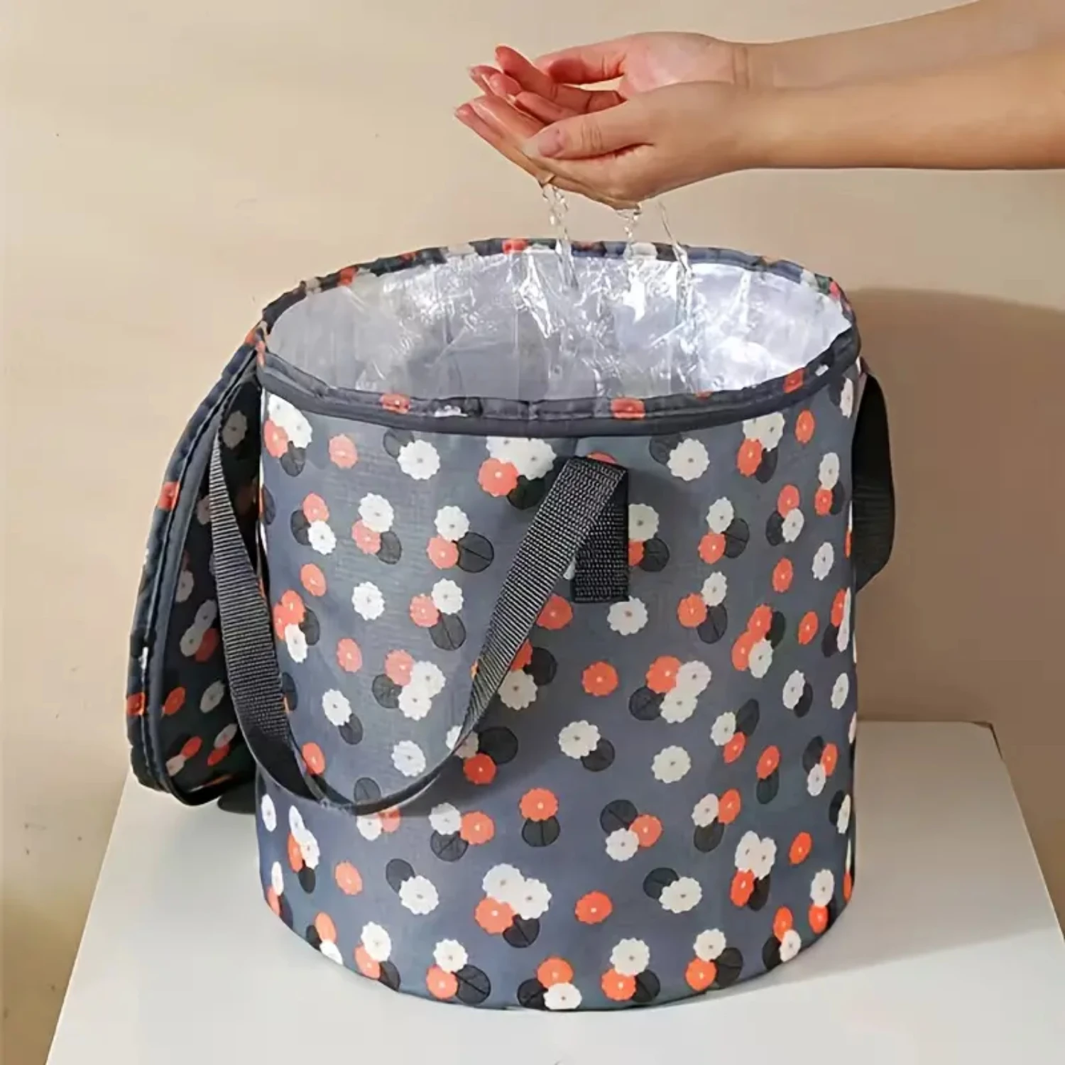Convenient, Large, Portable, and Insulated Foldable Foot Bucket with Protective Cover-Ideal for Traveling. Includes Foldable F