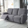 Recliner Sofa Cover Lazy Chair Solid Color Cushion Cover Sofa Cover 1/2/3/4 Seat Waterproof Leaf Texture Sofa 2