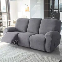 Recliner Sofa Cover Lazy Chair Solid Color Cushion Cover Sofa Cover 1/2/3/4 Seat Waterproof Leaf Texture Sofa 2