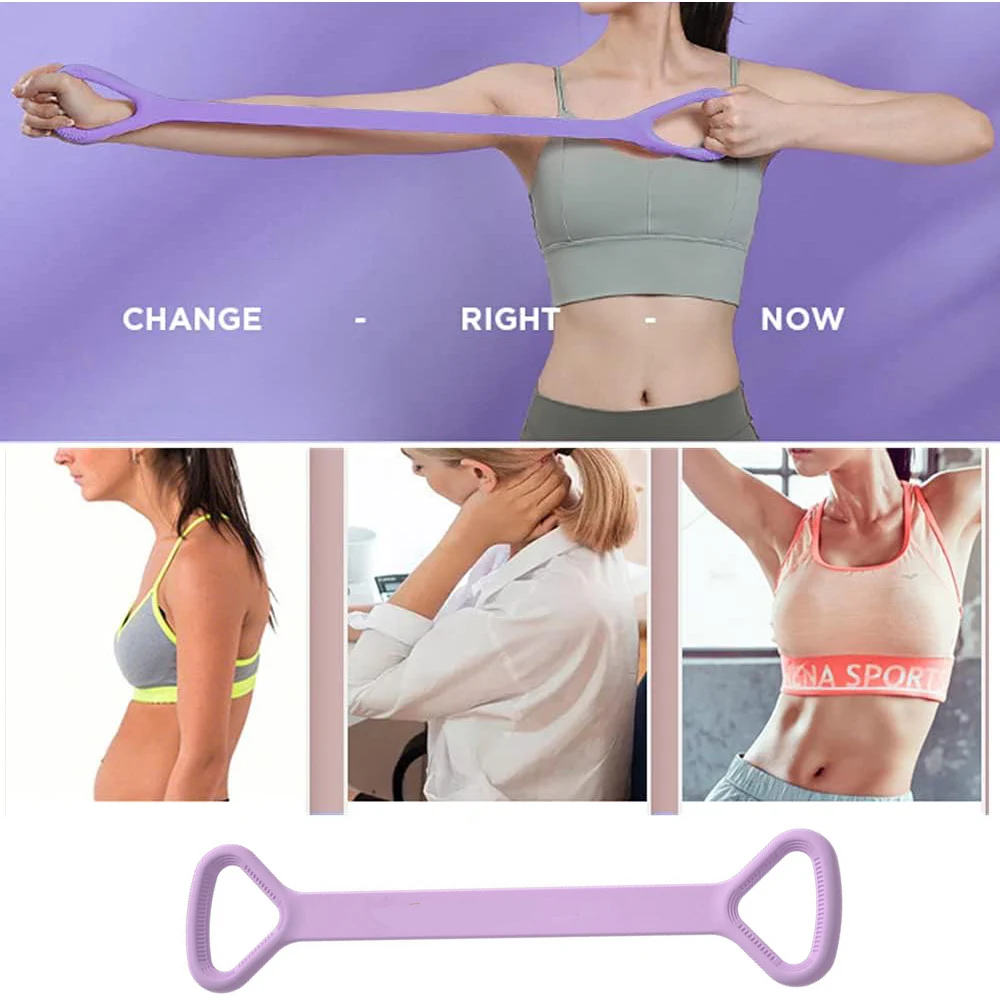 Resistance Band Yoga Tool Open Back Practice Shoulder Yoga Stretching Belt 8-shaped Tension Rope Pull Strap Fitness Home Gym
