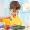 Food Grade Silicone Dining Plate Children 3-Grids Dishes Eating Training Tableware Feeding Tray With Sucker Anti-Drop Baby Stuff 4