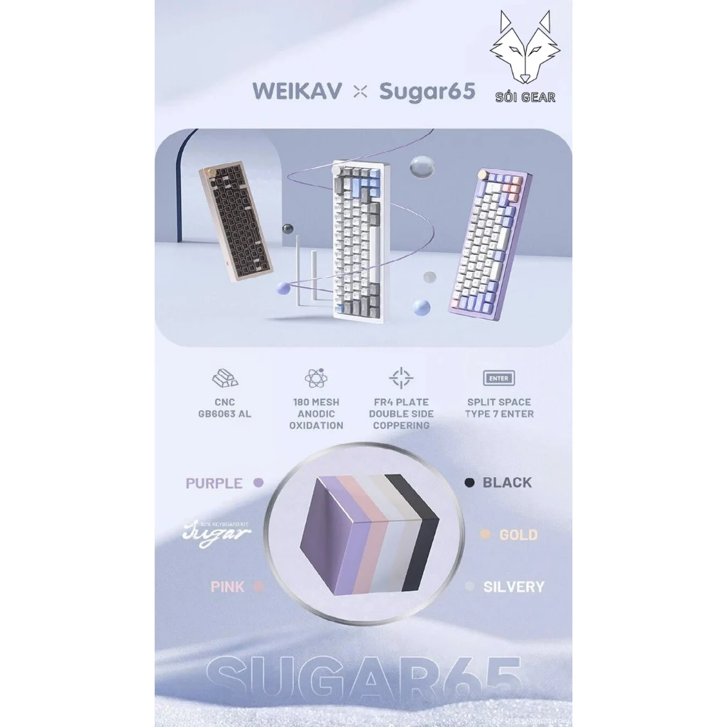 weikav sugar 65 完成品+おまけキーキャップ weikav sugar 65 完成品+おまけキーキャップ