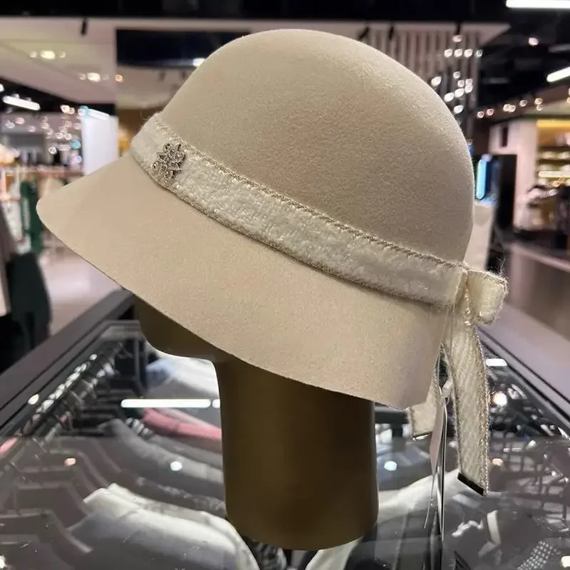ST ANDREWS 2024 New Women's Golf Cap Outdoor Sunscreen Sunshade Breathable Ribbon Retro Bucket Hat 4