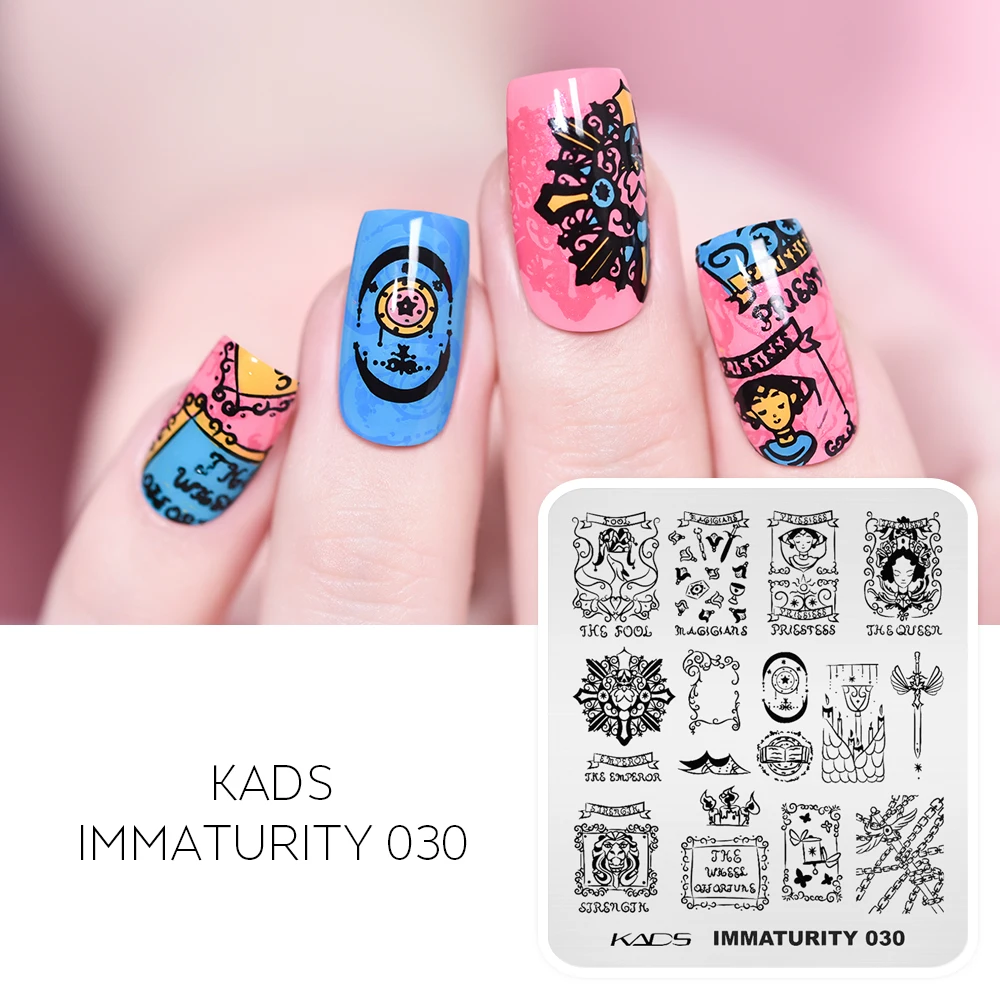 KADS Immaturity 030 Nail Stamping Plates Magic Image Design StampTemplate  Printing Stencil Stainless Steel Manicuring DIY Tool - AliExpress