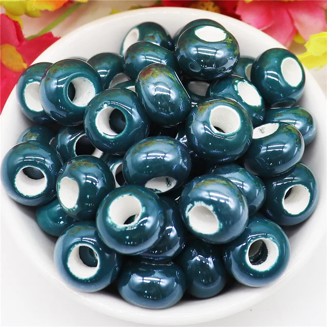 Beads European Big Hole Combo  Alloy Beads Large Hole Mixed - 10pcs Hole  Round Beads - Aliexpress