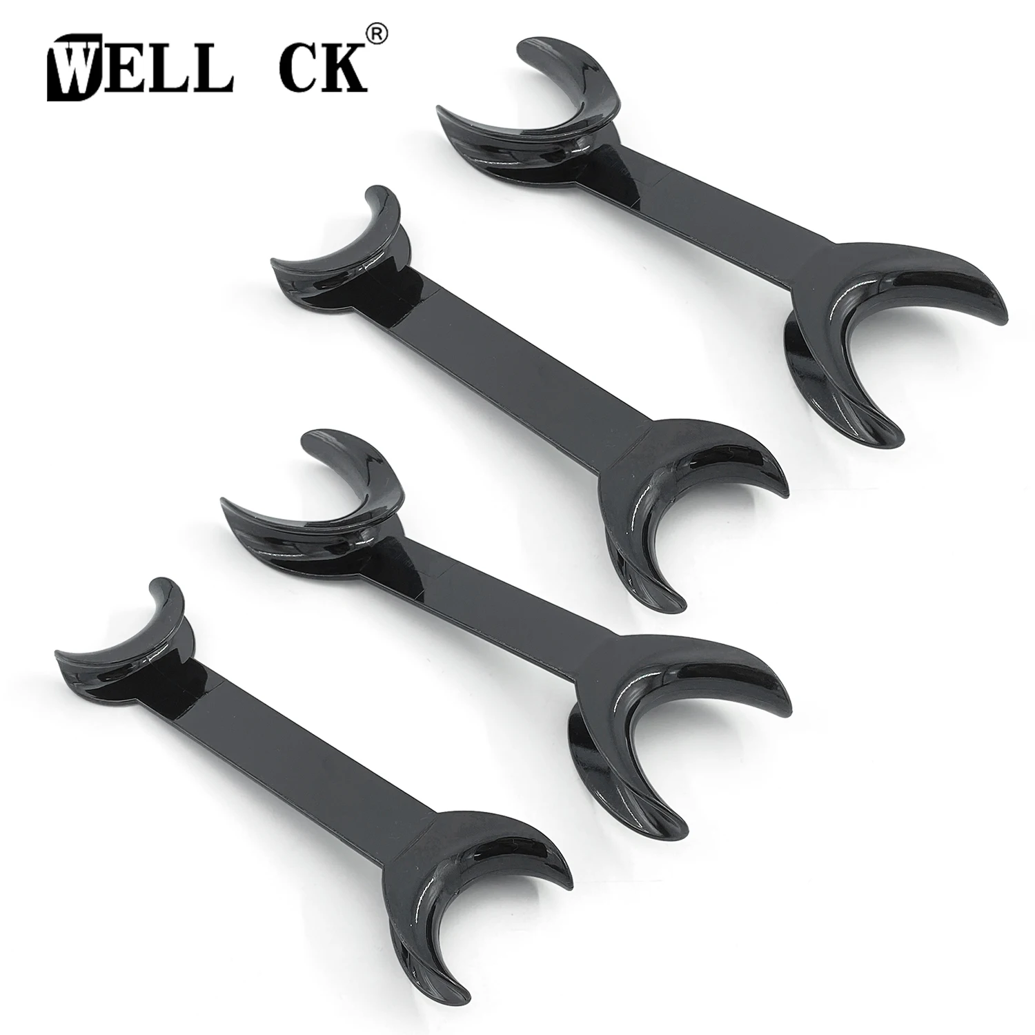 

4Pcs WellCK Black Double Head Lip Retractor Dental Intraoral Lip Cheek Retractor Dental Orthodontic Mouth Opener Dentist Tools