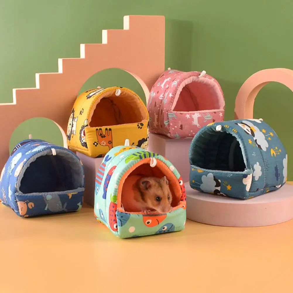 Guinea Pig Nest Hamster House Cage Rabbit Squirrel Winter Warm Mat Hamster House Small Animal Sleeping Bed Pet Hanging Cage