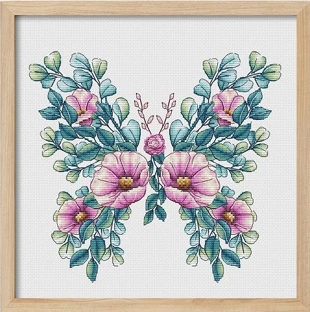 Chinesische Kreuzstich-Sets, Stickerei-Handarbeitssets, Muster, Heimwerken, Sommerschmetterling