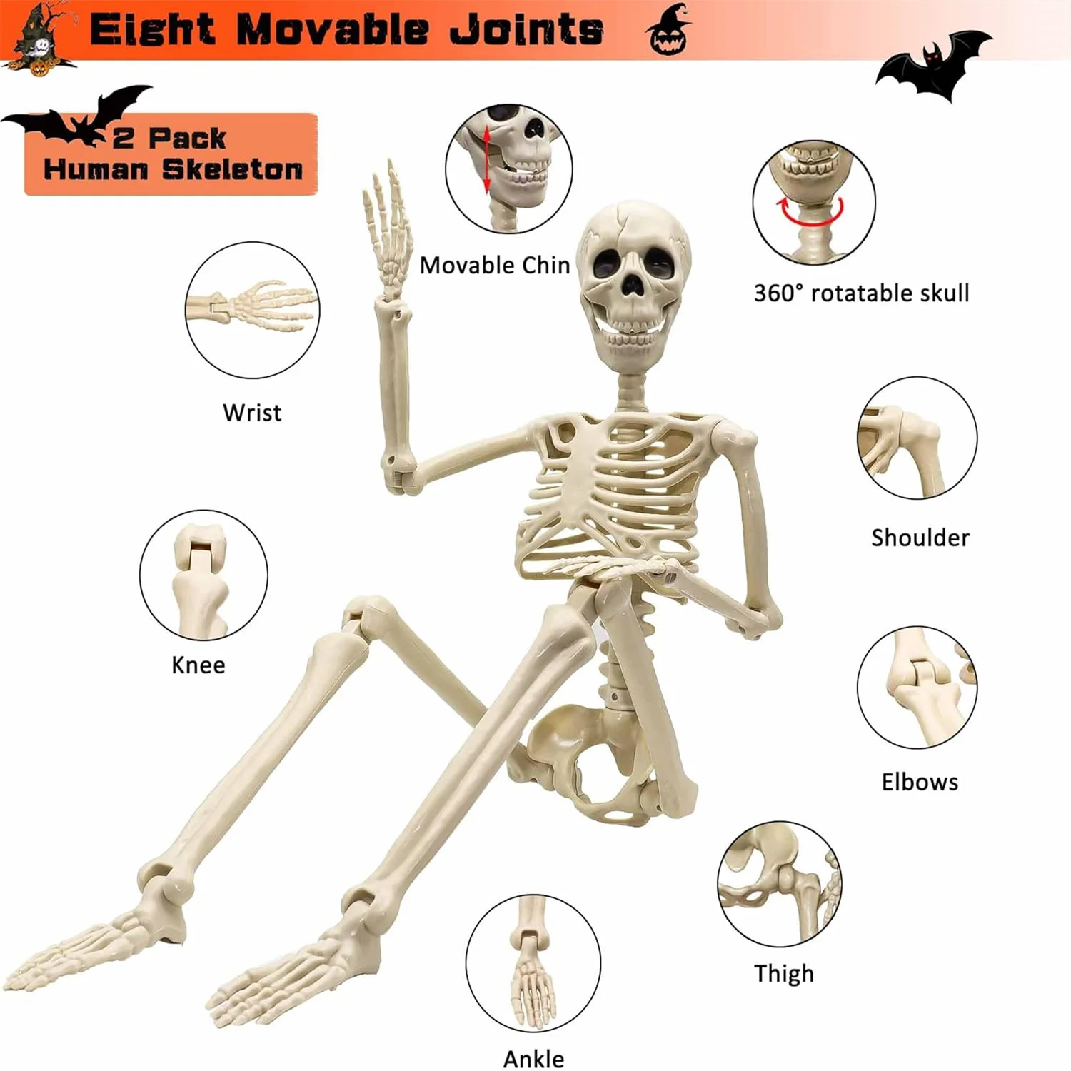 Luxora Halloween skeleton hanging prop