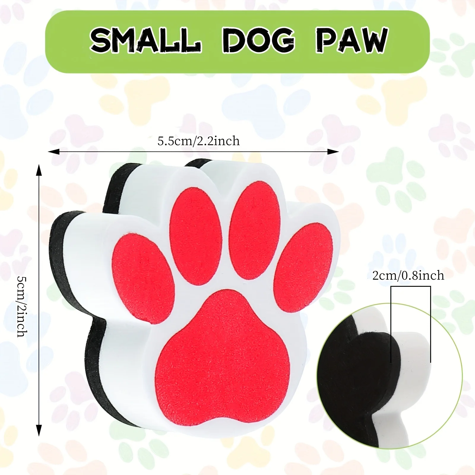 2pcs Magnetic Dry Erase Eraser Paw Shaped Whiteboard Eraser Small Fun Cute Dry for Classroom Students Supplies magnetic whiteboard erasers