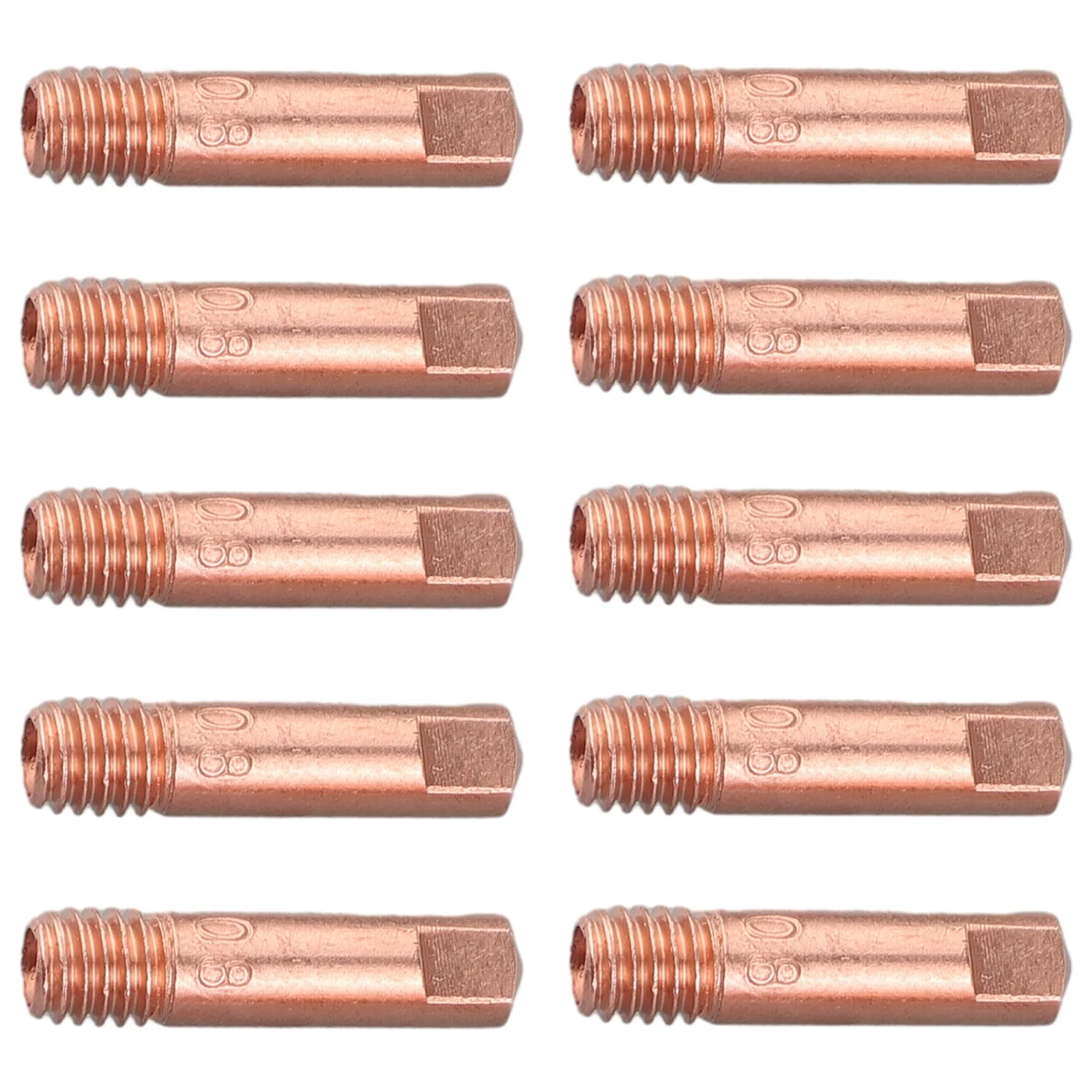 

Tips Holder Gas Kits Set Nozzles Copper 25*6mm 10Pcs 0.8/1.0/1.2mm MB-15AK MIG/MAG M6 Welding Durable Practical