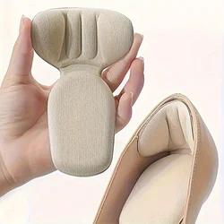Deluxe Comfort T - Shaped Foam Heel Pad & Cup - Soft, Breathable, Non - Slip Support for High Heels (2pc - White)