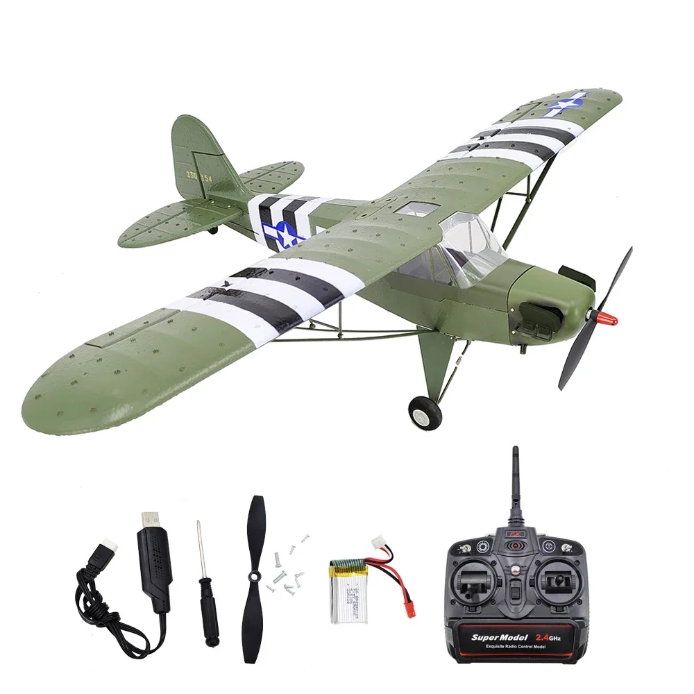 

1/16 World War II Remote Control Aircraft Model J3 Brushless Four-way Six-axis Stabilized 3D Fixed Wing Aircraft