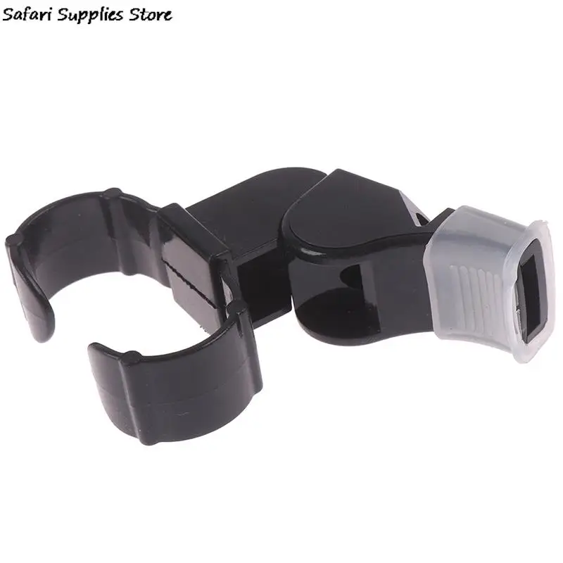 New Black Plastic Pealess Finger Grip Sports Referee Whistle 1 PC