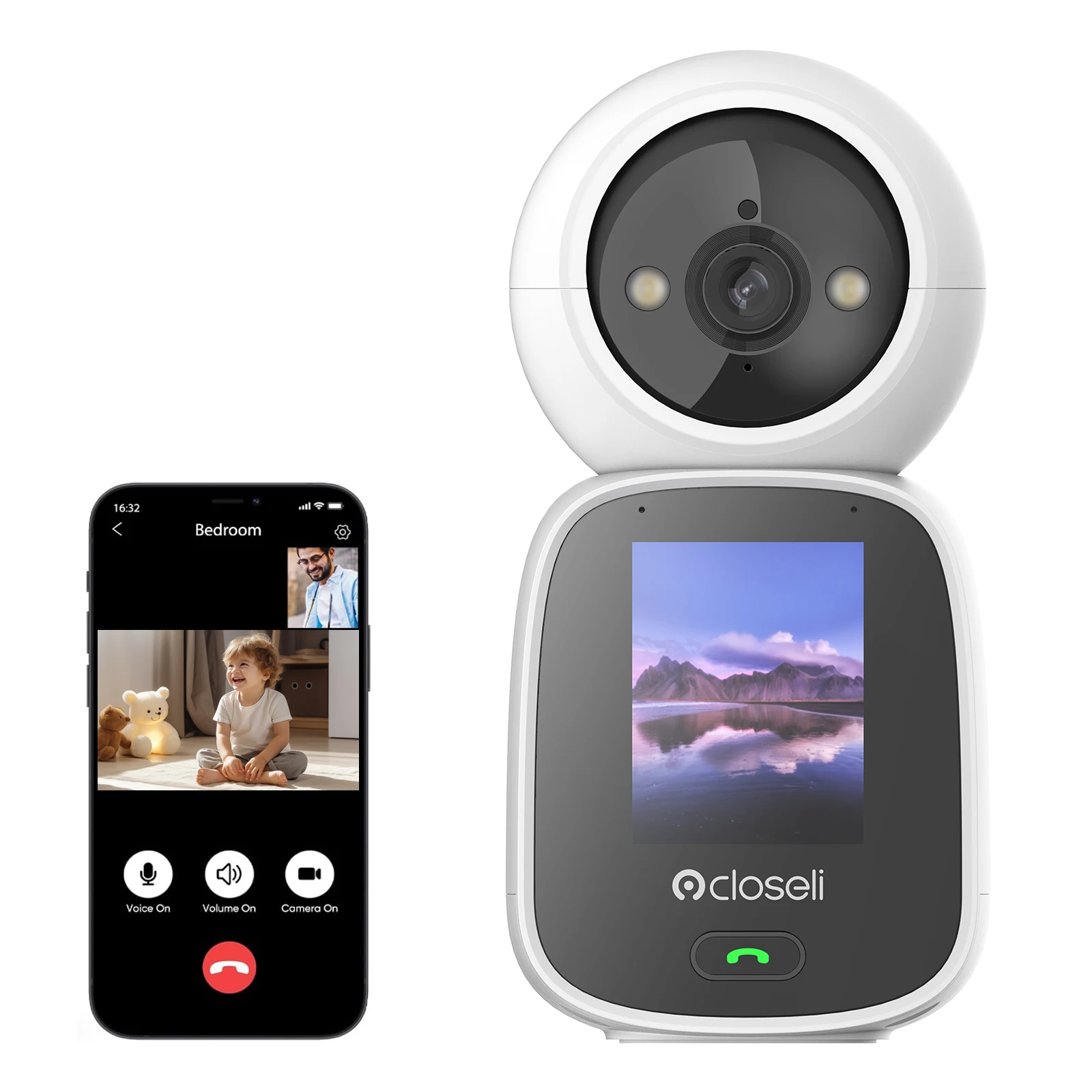 Closeli CL200 5MP 3.6MM WIFI Video Intercom Camera IR LED Two-wayaudio Talk Human Shape Detection