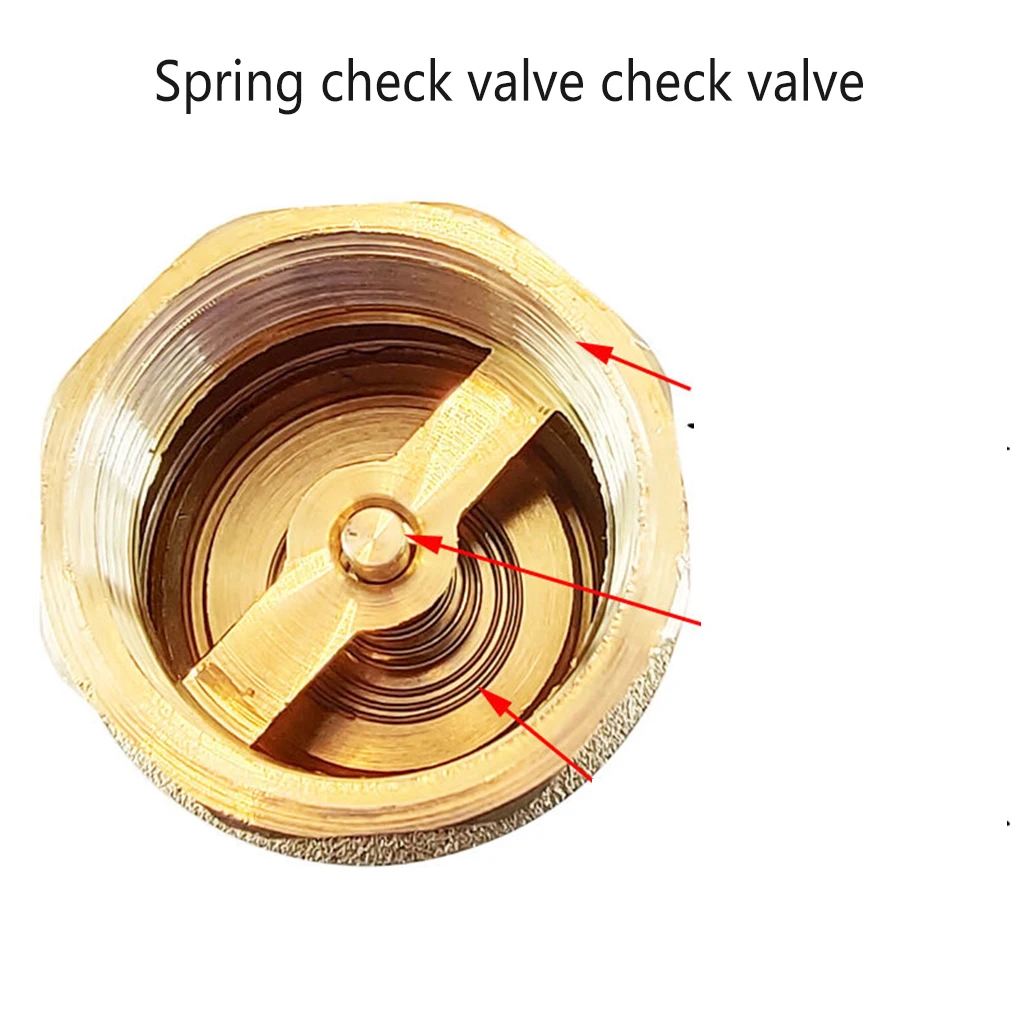 

Inline Check Valve Copper 3 4 Inch Spring Loaded Water Non-return One-way Connector Kitchen Spare Fitting Accessory