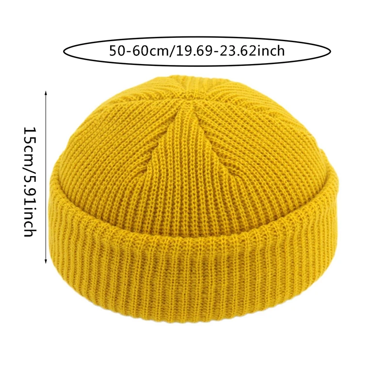 Winter Warm Cycling Beanies Casual Short Thread Hip Hop Hat Adult Men Female Knitted Skull Cap Elastic Unisex Windproof Warm Hat