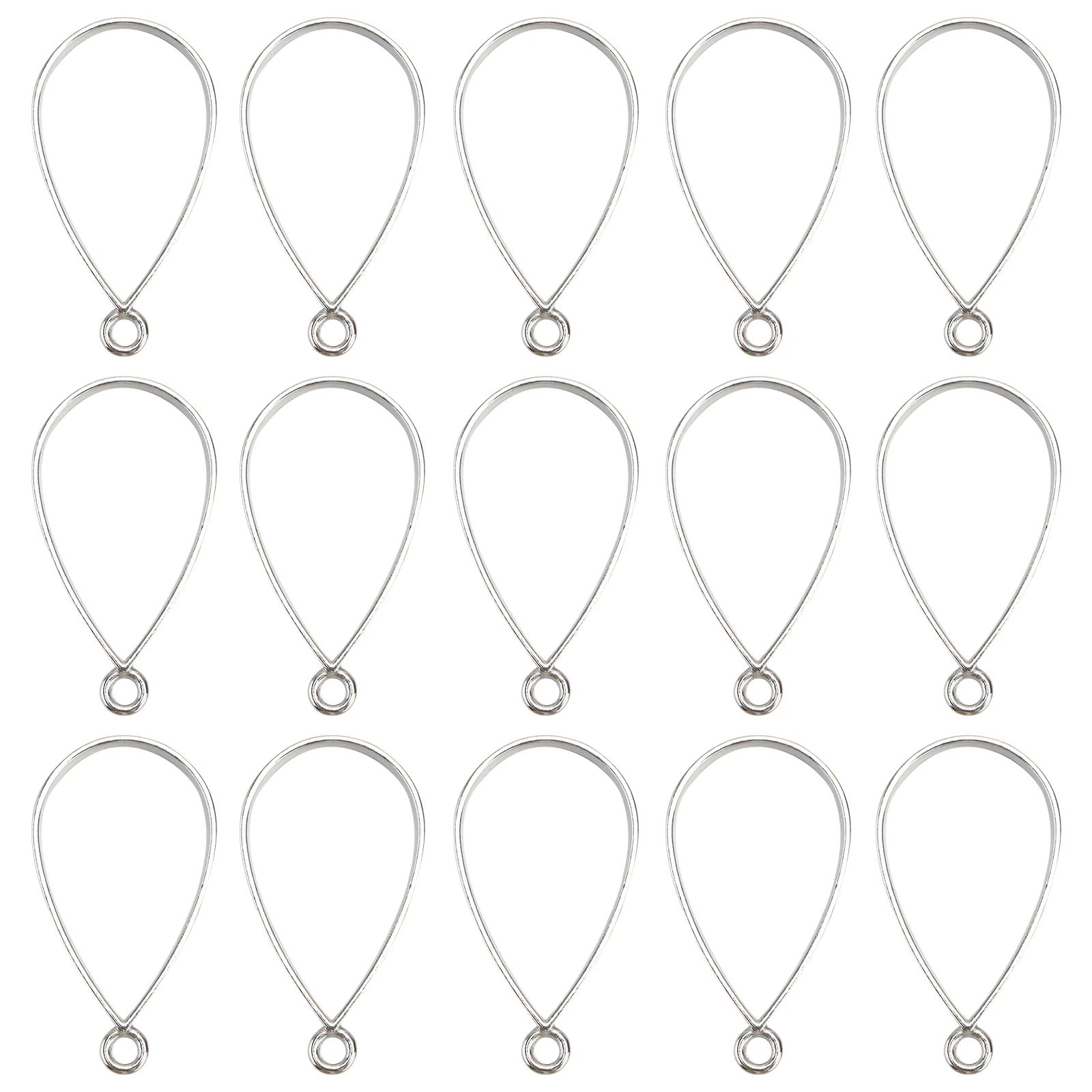 

50 Pcs DIY Earrings Accessories Creative Adornment Pendant Teardrop Frame Charms