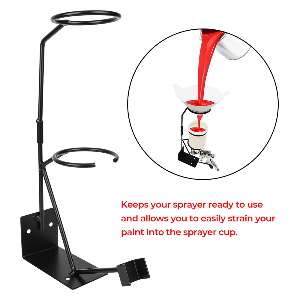 Car Paint Sprayer Stand Bracket Paper Funnel Rack Storage Rack Steel Spray Gun Accessories Spray Gun Holder Household 3