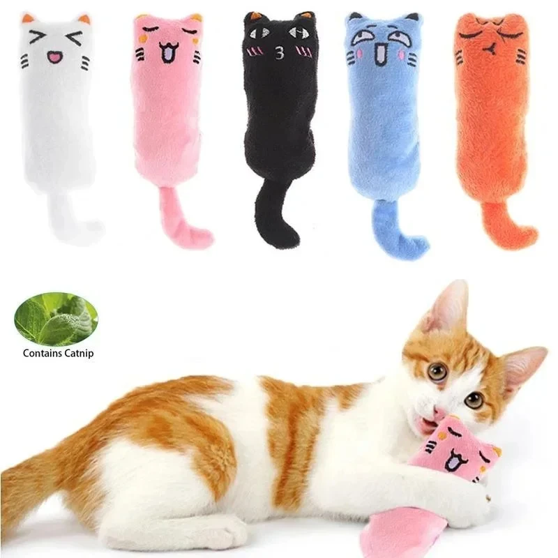 

Cat Toy Rustle Sound Catnip Toy Cats Products Funny Interactive Plush Cat Toys for Kitten Teeth Grinding Cat