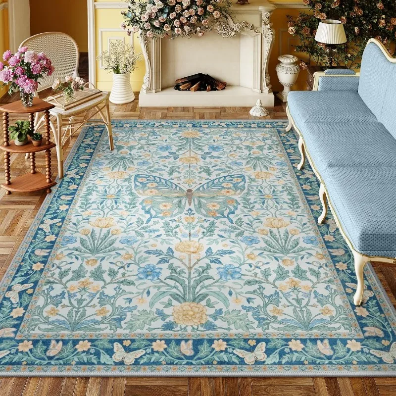 Floral Butterfly Rug for Bedroom Home Decorative Living Room Carpet Large Nursery Area Rugs Soft Non-Slip Floor Mat Ковер Tapis 4