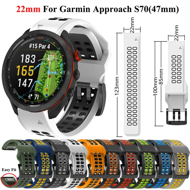 22MM Silicone Strap Wristband Bracelet for Garmin Fenix 7/ EPIX/ Approach  S62