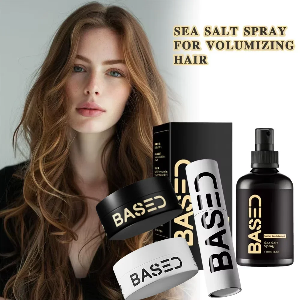 New High-end 170ML Sea Salt Spray/50g Hair Styling Powder Long-Lasting Volumizing Thickening Fashion Styling Hold Wave Hair Care