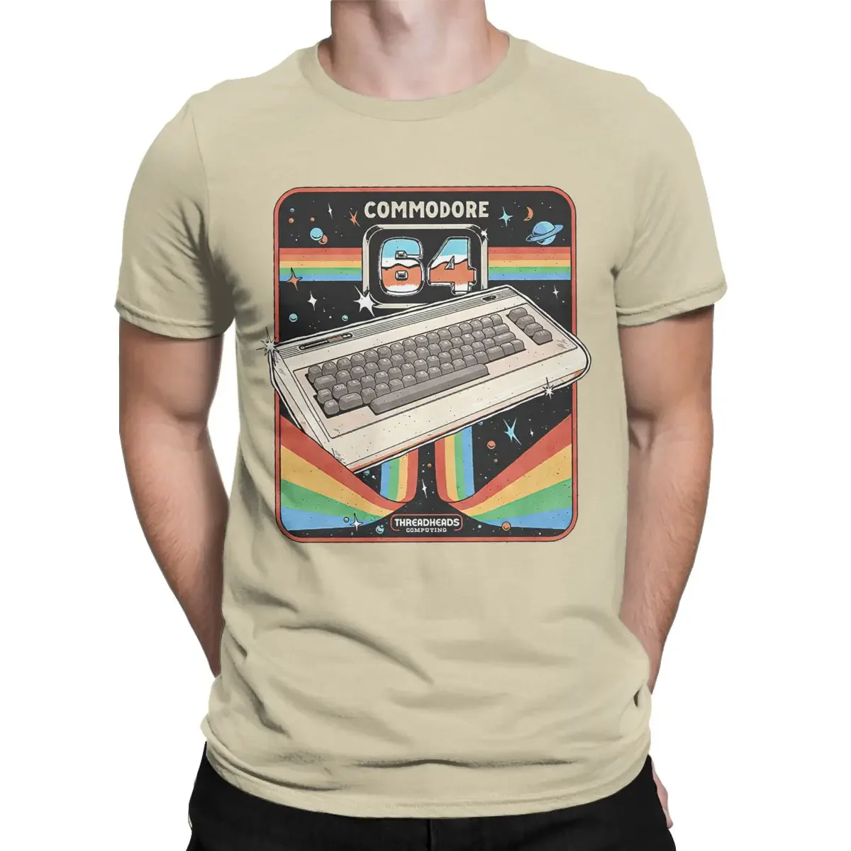 

Commodore 64 Advanced Home Computer Men's T Shirt Vintage Tee Shirt Short Sleeve Crewneck Pure Cotton Graphic Tops